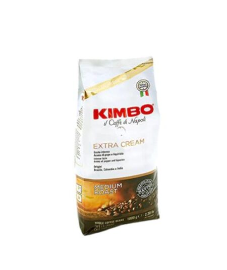 BUSTA CAFFE' IN GRANI 1 KG KIMBO MISCELA EXTRA CREAM