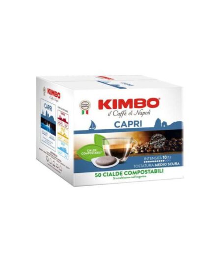 BOX 50 PZ CIALDE KIMBO COMPOSTABILI CAPRI