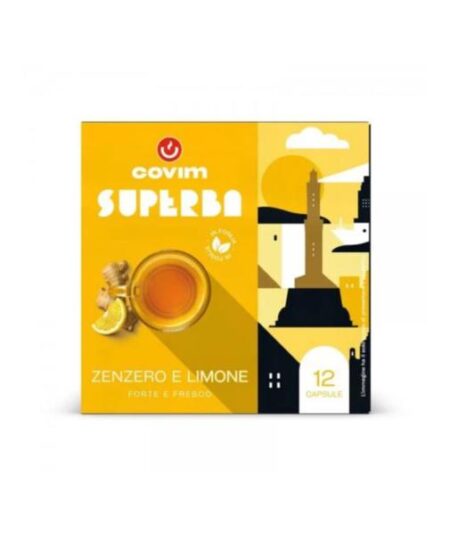 BOX 12CAPSULE ZENZERO/LIMONE COVIM SUPERBA COMPATIBILE FIRMA