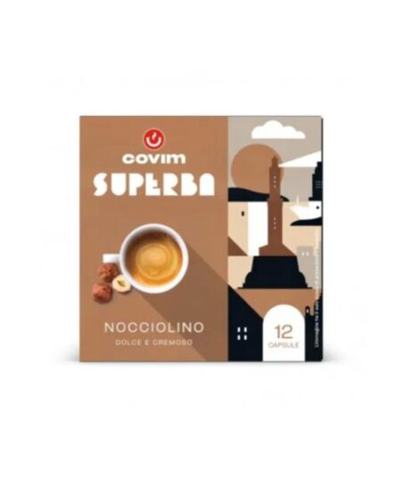BOX 12 CAPSULE COVIM NOCCIOLINO SUPERBA COMPATIBILE FIRMA