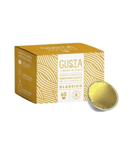 BOX 65 CAPSULE GUSTA BIALETTI MISCELA CLASSICA ALLUMINIO