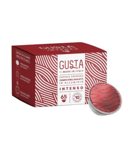 BOX 65 CAPSULE GUSTA BIALETTI MISCELA INTENSO ALLUMINIO
