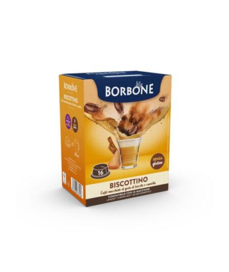 BOX 16 CAPSULE BORBONE BEVANDA BISCOTTO COMPATIBILI MOD0 MIO
