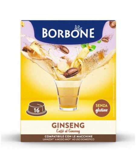 BOX 16 CAPSULE BORBONE GINSENG COMPATIBILI MODO MIO