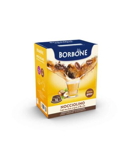 BOX 16 CAPSULE BORBONE BEVANDA NOCCIOLA COMPATIBILI MODO MIO