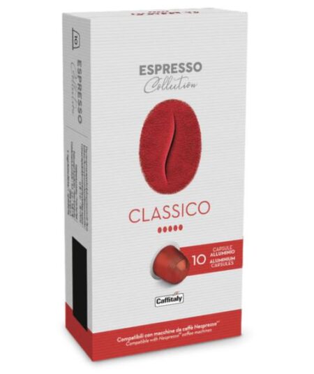 BOX 10 CAPSULE CLASSICO COMPATIBILI NESPRESSO ALLUMINIO CAFF