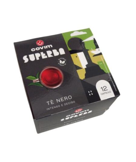 BOX 12 CAPSULE TE NERO COVIM SUPERBA COMPATIBILI FIRMA