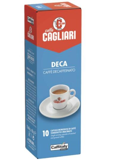 BOX 10 CAPSULE CAFFE' DECAFFEINATO LINEA CAGLIARI