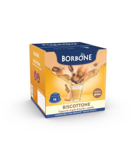 BOX 16 CAPSULE BEVANDA GUSTO DI BISCOTTO BORBONE DOLCE GUSTO