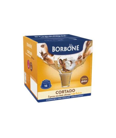 BOX 16 CAPSULE CORTADO BORBONE COMPATIBILI DOLCE GUSTO
