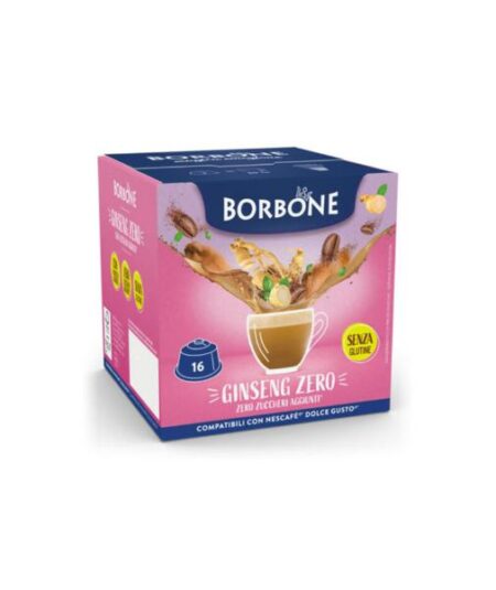 BOX 16 CAPSULE GINSENG ZERO ZUCCHERI BORBONE DOLCE GUSTO