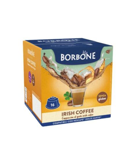 BOX 16 CAPSULE CAPPUCCINO IRISH COFFEE BORBONE DOLCE GUSTO