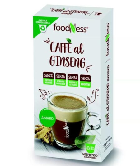 BOX 10 CAPSULE FOODNESS GINSENG AMARO COMPATIBILI NESPRESSO