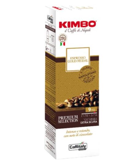 BOX 10 CAPSULE CAFFE' KIMBO MISCELA GOLD MEDAL CAFFITALY