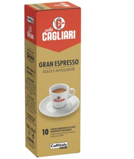 BOX 10 CAPSULE CAFFE' MISCELA GRAND ESPRESSO CAGLIARI