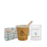 KIT ACCESSORI GENERICO 100 PEZZI BICCHIERI CARTA/PALETTE LEG