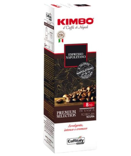 BOX 10 CAPSULE CAFFE' KIMBO MISCELA NAPOLETANO CAFFITALY