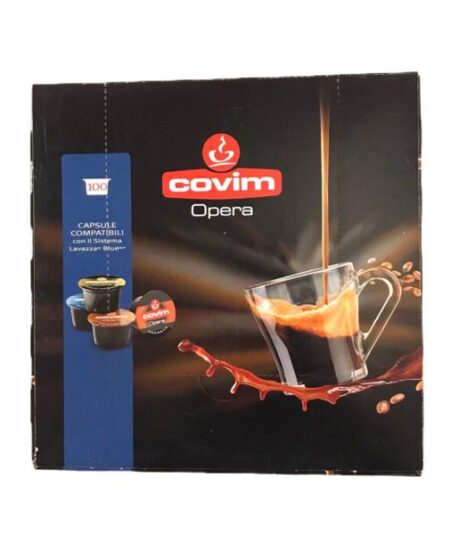 BOX 100 CAPSULE COVIM MISCELA OROCREMA COMPAT. LAVAZZA BLU