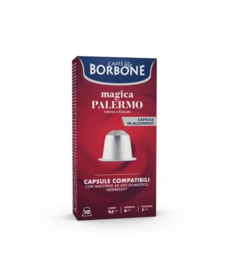 BOX 100 CAPSULE COMPATIB. NESPRESSO MISCELA PALERMO BORBONE