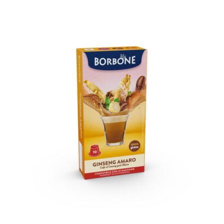 BOX 10 CAPSULE BORBONE GINSENG AMARO COMPATIBILI NESPRESSO