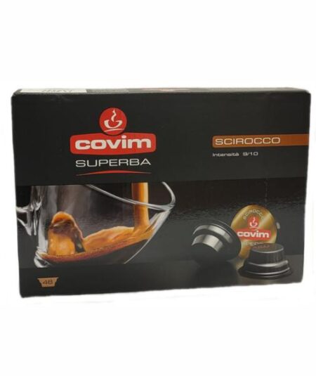BOX 48 CAPSULE COVIM SUPERBA MISCELA SCIROCCO /LAVAZZA FIRMA