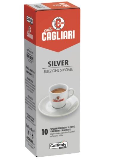 BOX 10 CAPSULE CAFFE' CAGLIARI MISCELA SILVER