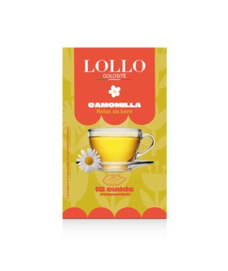 BOX 18 CIALDE GOLOSITE' LOLLO INFUSO ALLA CAMOMILLA