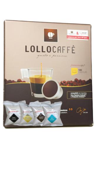 BOX 100 CAPSULE LOLLO COMPATIBILI UNO SYSTEM ORO