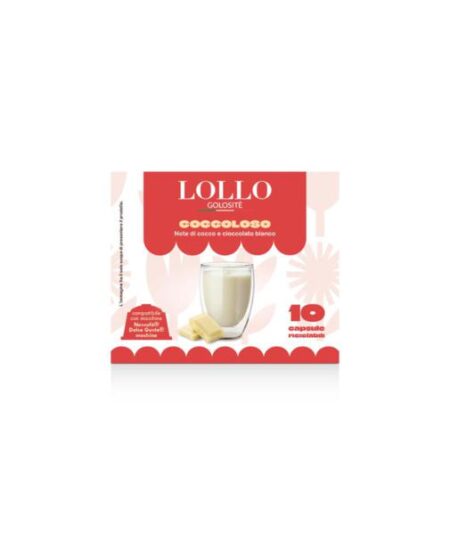 BOX 10 CAPSULE COCCOLOSO CIOC. BIANCO LOLLO COMP NESPRESSO