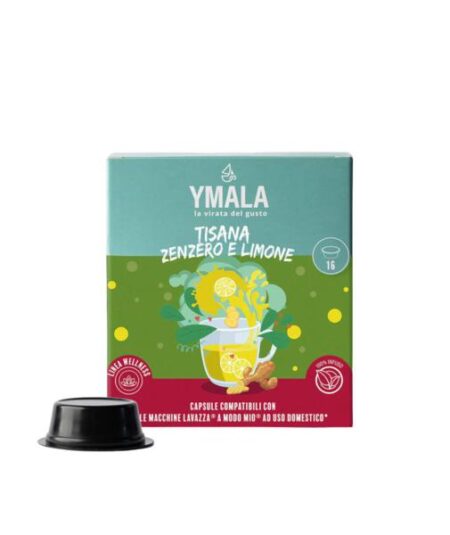 BOX 16 CAPSULE YMALA COMPATIBILI MODO MIO ZENZERO E LIMONE