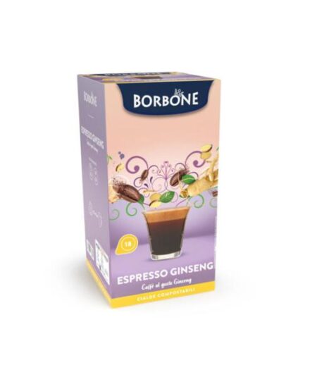 BOX 18 CIALDE FILTRO CARTA BORBONE AL GINSENG