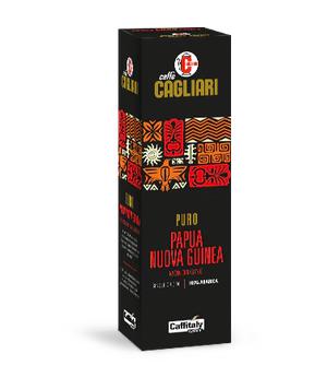 BOX 10 CAPSULE CAFFE' MISCELA PURO PAPUA NUOVA GUINEA CAGLIA