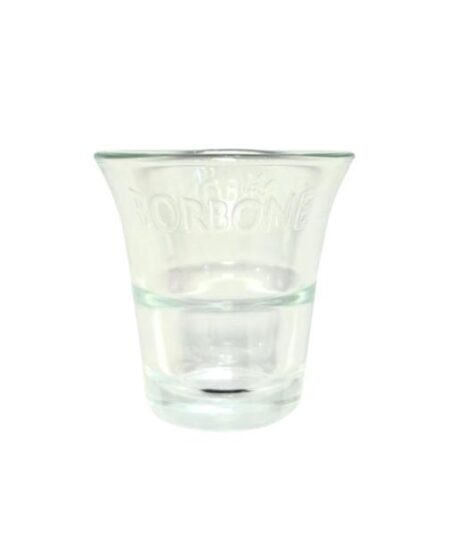 SET 8 BICCHIERI CAFFE IN VETRO TRASPARENTE LOGO BORBONE