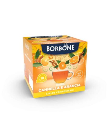 BOX 18 CIALDE BORBONE SOLUBILE PER TISANA CANNELLA E ARANCIA